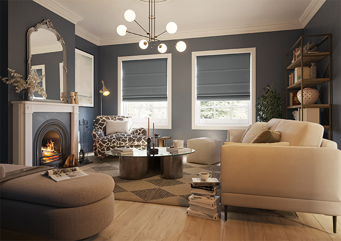 Kyoto Faux Silk, Anthracite - Roman Blind - Image 6